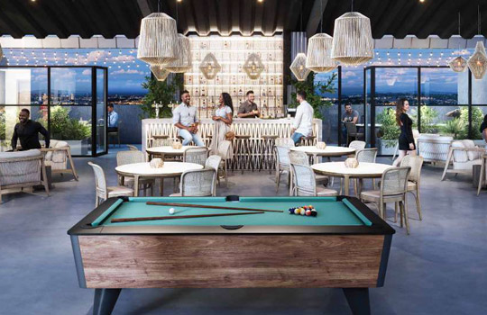 Ava Apartments - Interior View - Entertainment Area