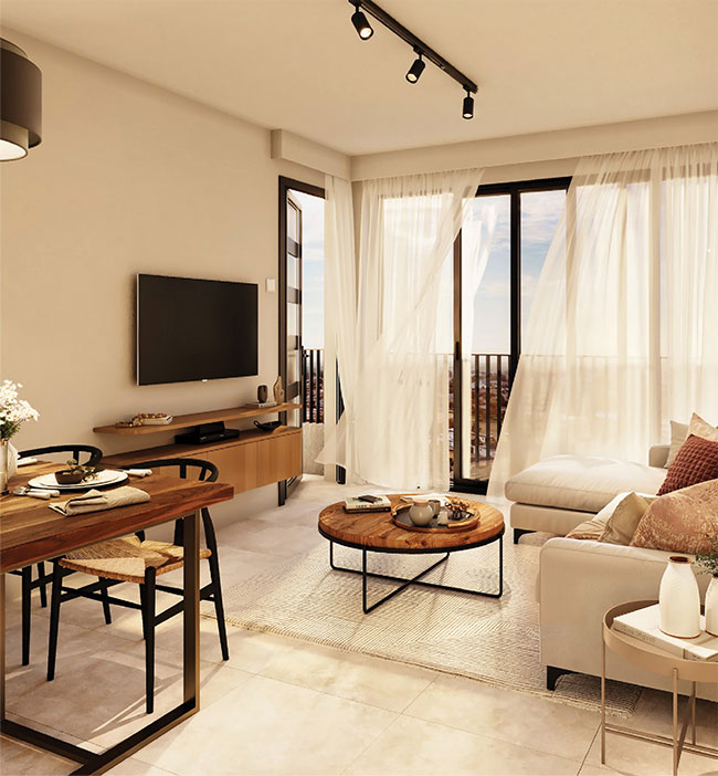 Ava Apartments &ndash; Interior View &ndash; Living Room